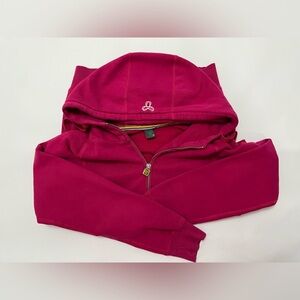TNA hot pink zip up long hoodie - size XS